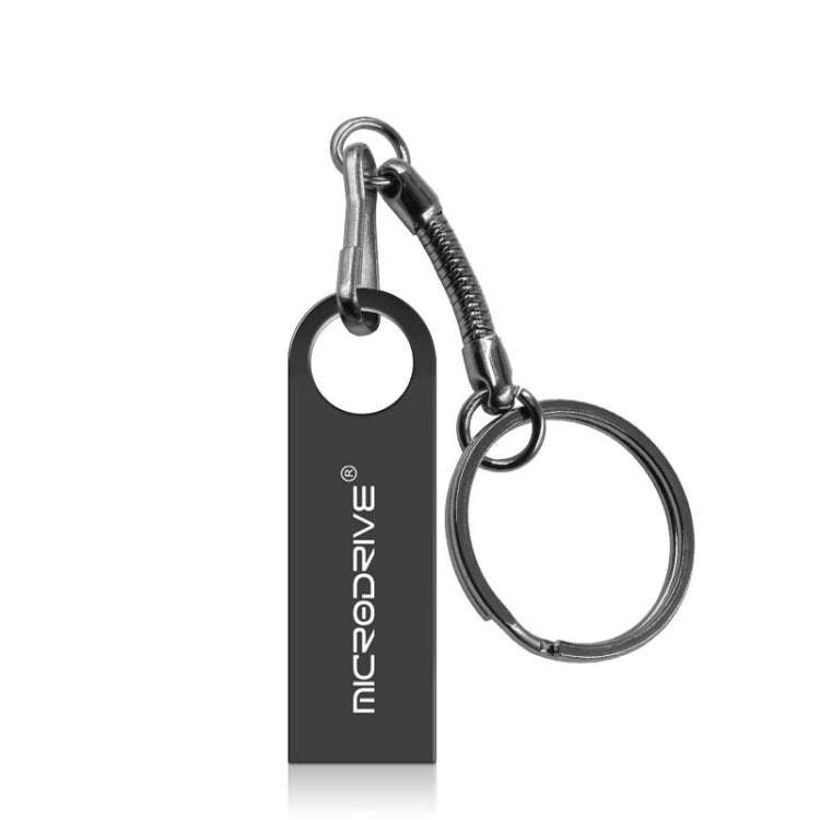 MicroDrive 128GB USB 2.0 Metal Waterproof High Speed U Disk(Grey), 128GB