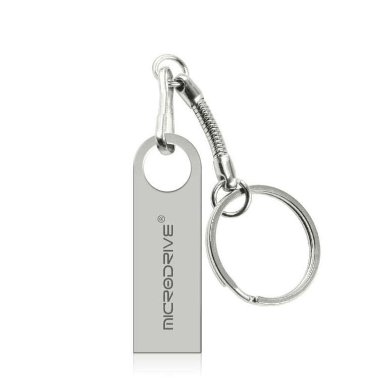 MicroDrive 128GB USB 2.0 Metal Waterproof High Speed U Disk(Grey), 128GB