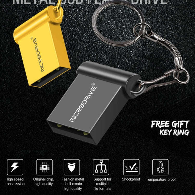 MicroDrive 8GB USB 2.0 Metal Mini USB Flash Drives U Disk, 8GB