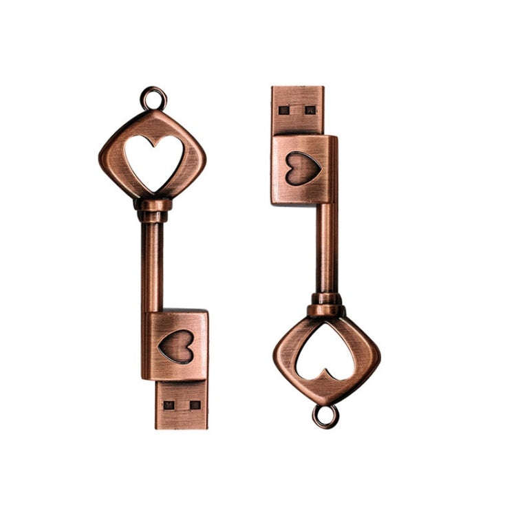 MicroDrive 64GB USB 2.0 Copper Love Key U Disk, 64GB