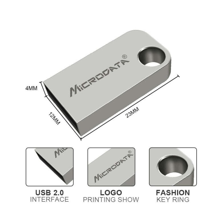Microdata 64GB USB 2.0 Mini Metal U Disk, 64GB