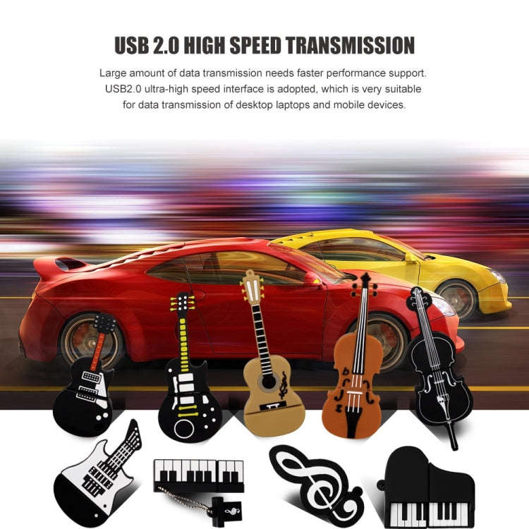 MicroDrive 8GB USB 2.0 Medium Violin U Disk, 8GB