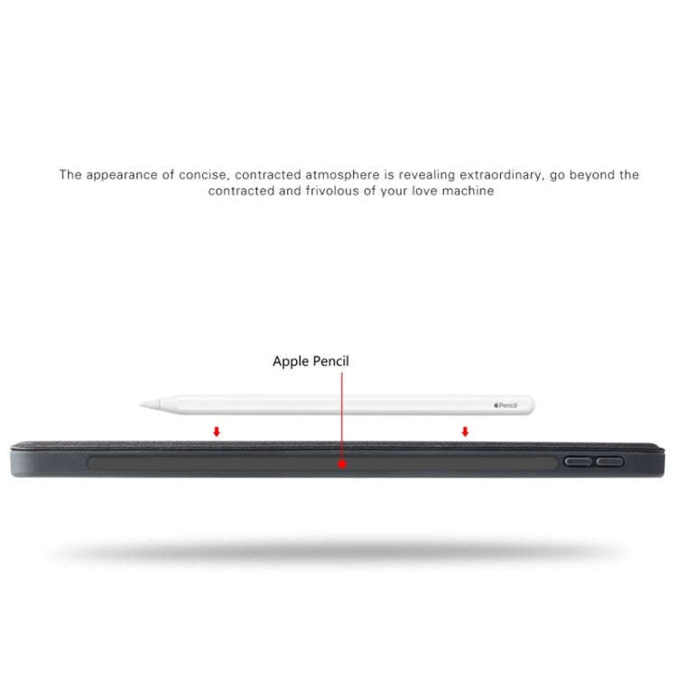 Mutural Exquisite Series Cloth Texture PU+TPU Leather Case for iPad Pro 12.9 inch (2018), with 3-...