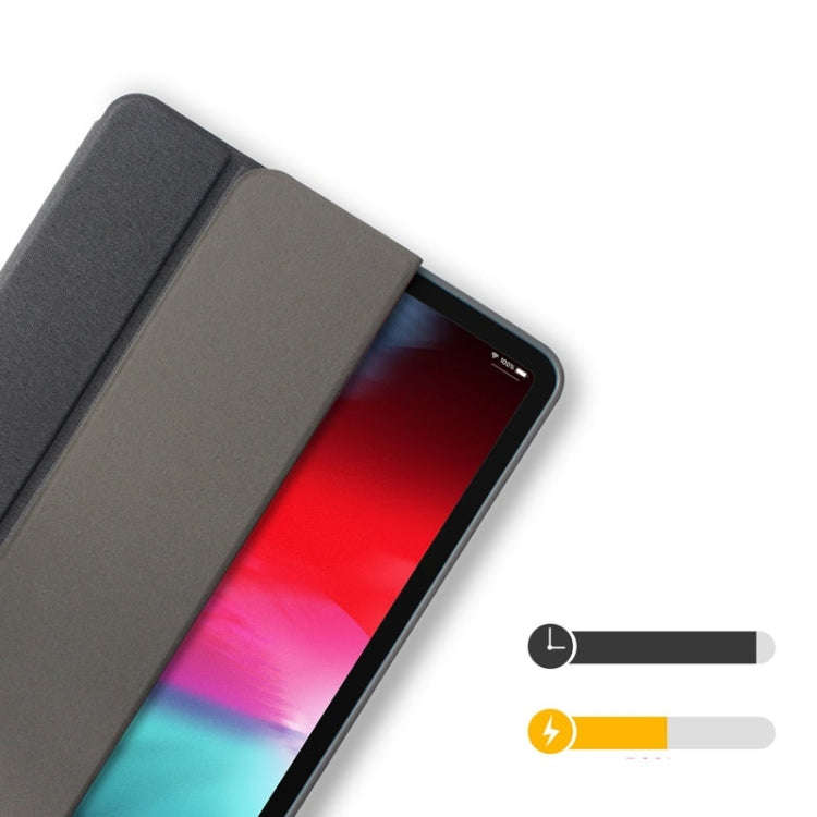 Mutural Exquisite Series Cloth Texture PU+TPU Leather Case for iPad Pro 12.9 inch (2018), with 3-...