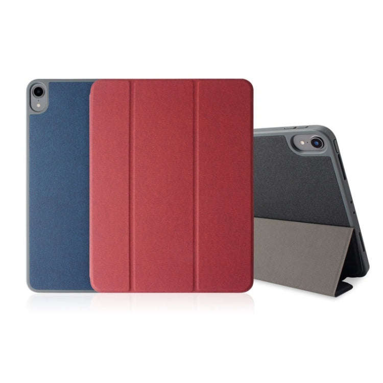 Mutural Exquisite Series Cloth Texture PU+TPU Leather Case for iPad Pro 12.9 inch (2018), with 3-...