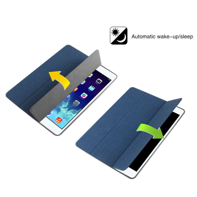 Mutural Exquisite Series Cloth Texture PU+TPU Leather Case for iPad Pro 10.5 inch, with 3-Fold Ho...