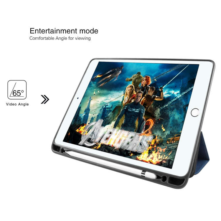 Mutural Exquisite Series Cloth Texture PU+TPU Leather Case for iPad Pro 10.5 inch, with 3-Fold Ho...