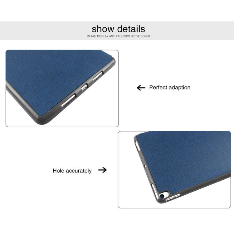 Mutural Exquisite Series Cloth Texture PU+TPU Leather Case for iPad Pro 10.5 inch, with 3-Fold Ho...