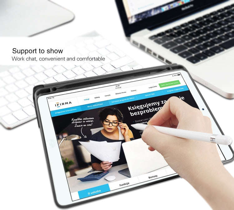 Mutural Exquisite Series Cloth Texture PU+TPU Leather Case for iPad Pro 10.5 inch, with 3-Fold Ho...