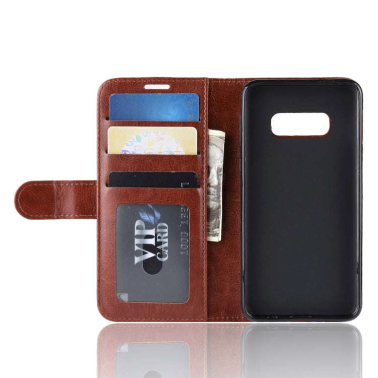 R64 Texture Horizontal Flip Leather Case For Galaxy S10e , For Galaxy S10e
