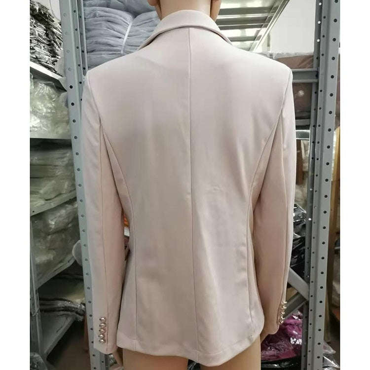 Solid Color Slim Long-sleeved Cardigan Short Suit Jacket for Ladies, S, M, L, XL