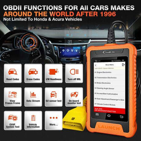 Launch Elite for Honda Full Systems Bi-Directional Diagnostic Scan Tool
