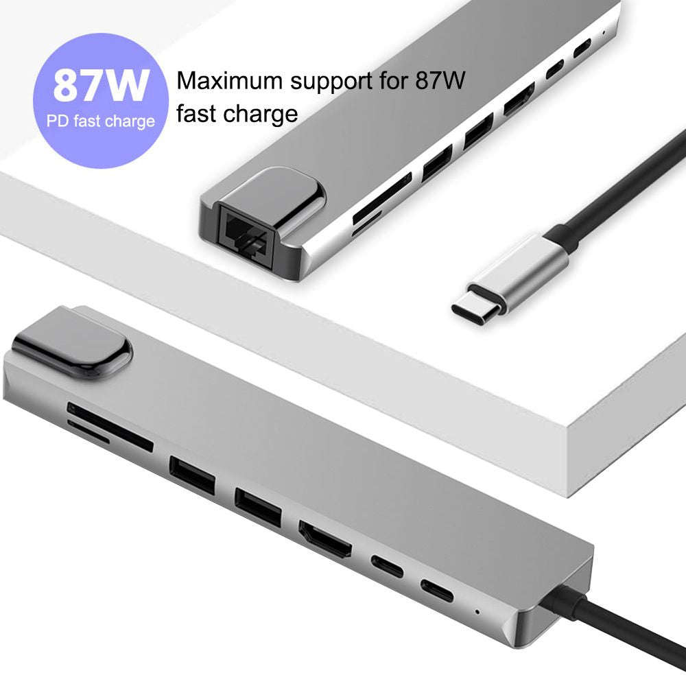 Bakeey 8-in-1 USB-C Hub Docking Station Adapter