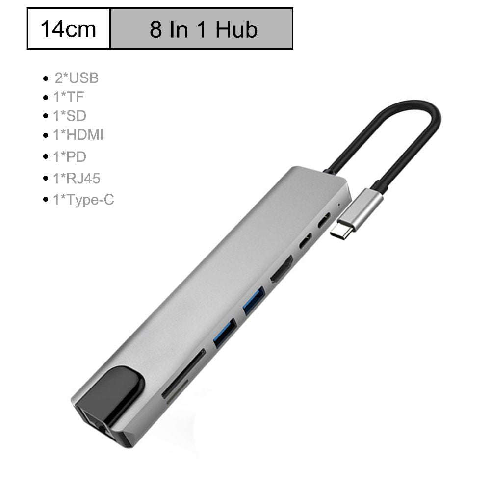 Bakeey 8-in-1 USB-C Hub Docking Station Adapter