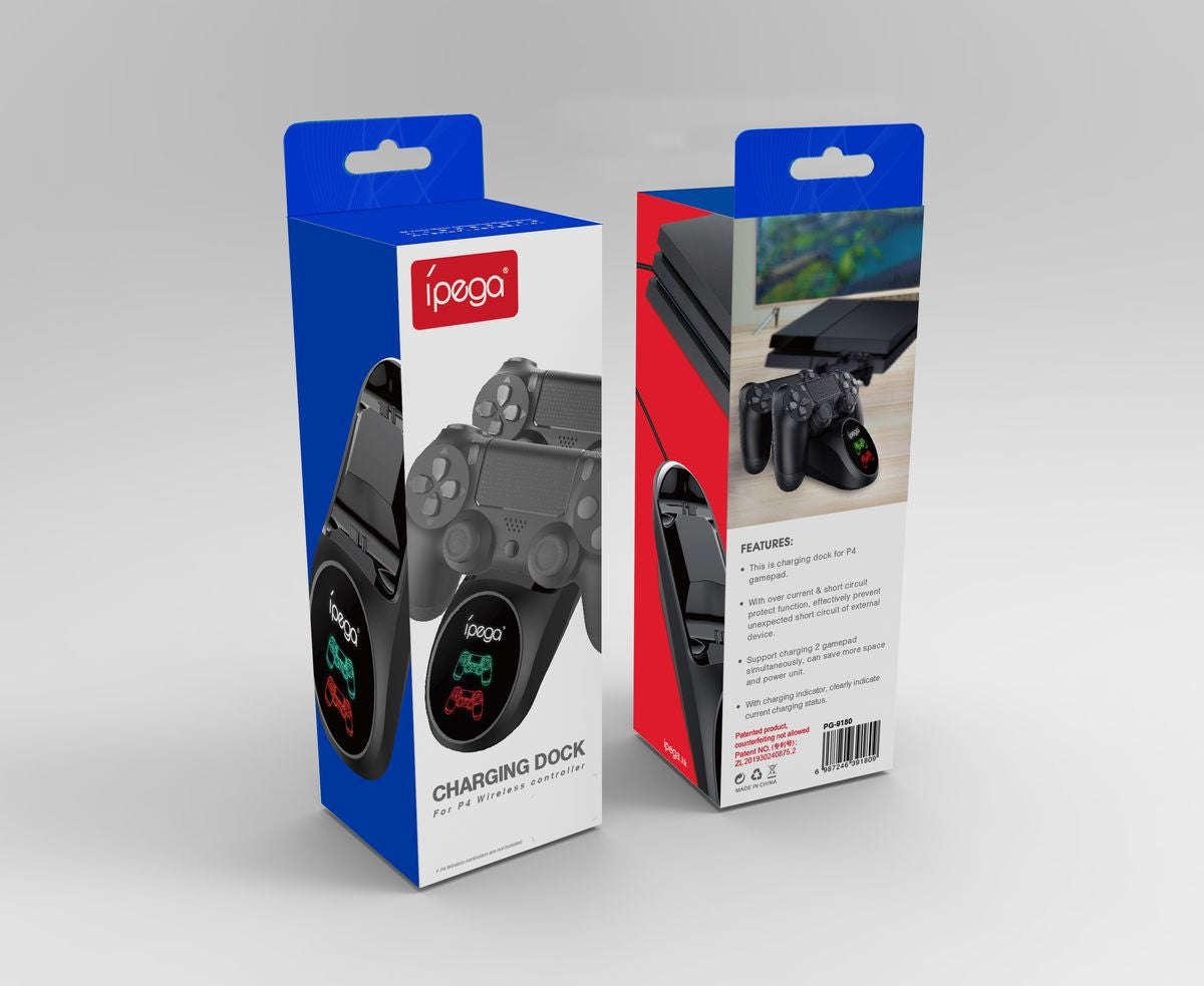 IPEGA PG-9180 Dual Charging Dock for PS4 Controller with LED Indicator