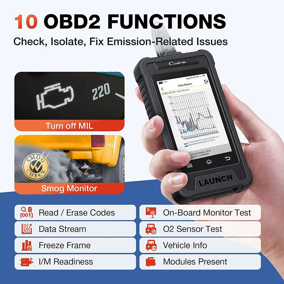 LAUNCH Creader Elite 302 Full OBD2 Diagnostic Tool (Parallel import)