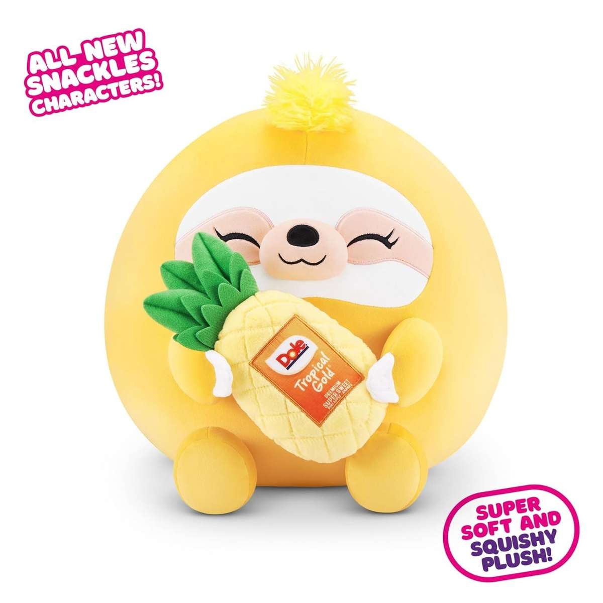 ZURU 36cm SNACKLES-PLUSH -SERIES 2 - Sloth and Pineapple