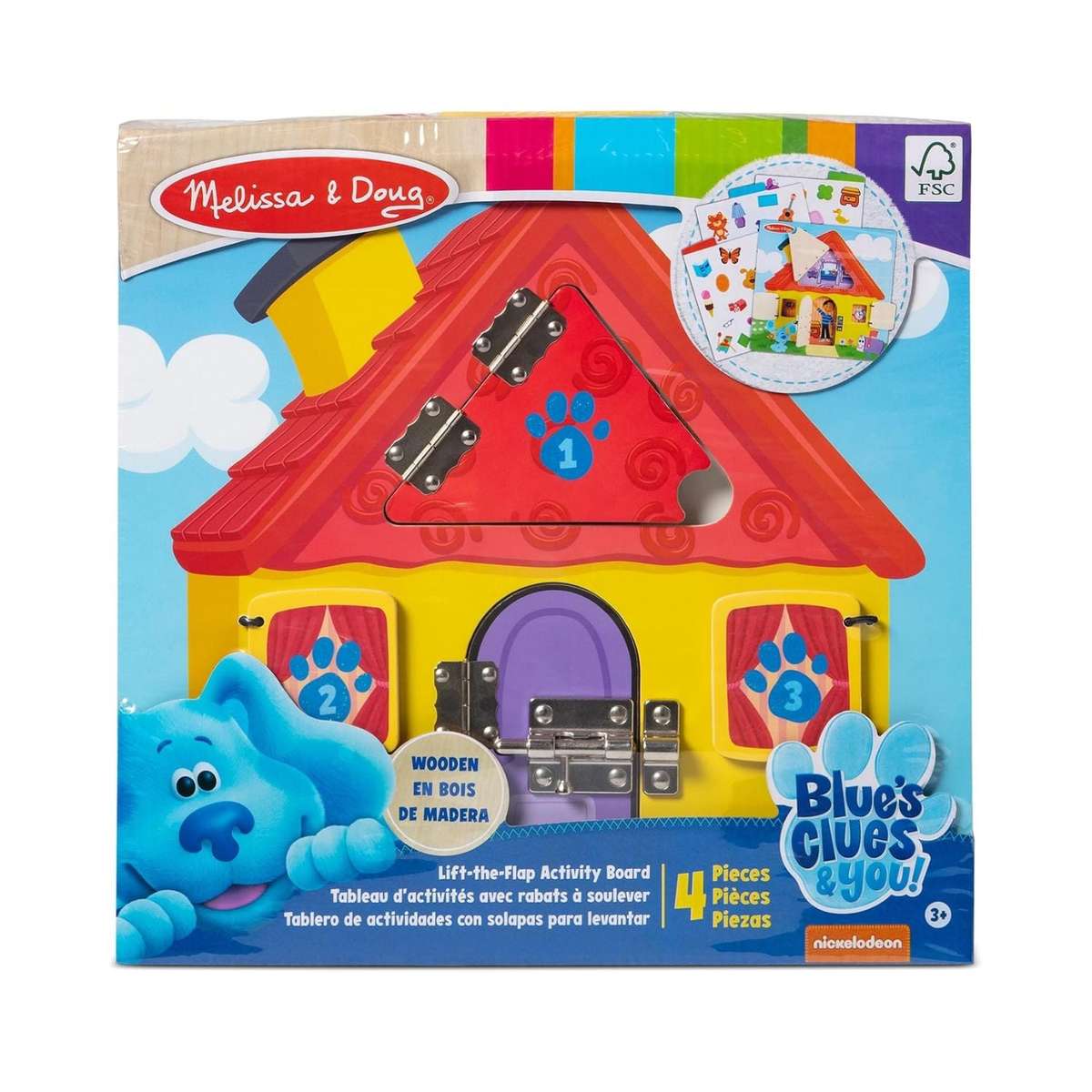 Melissa & Doug Blues Clues Wooden Lift-the-Flap Activity Board