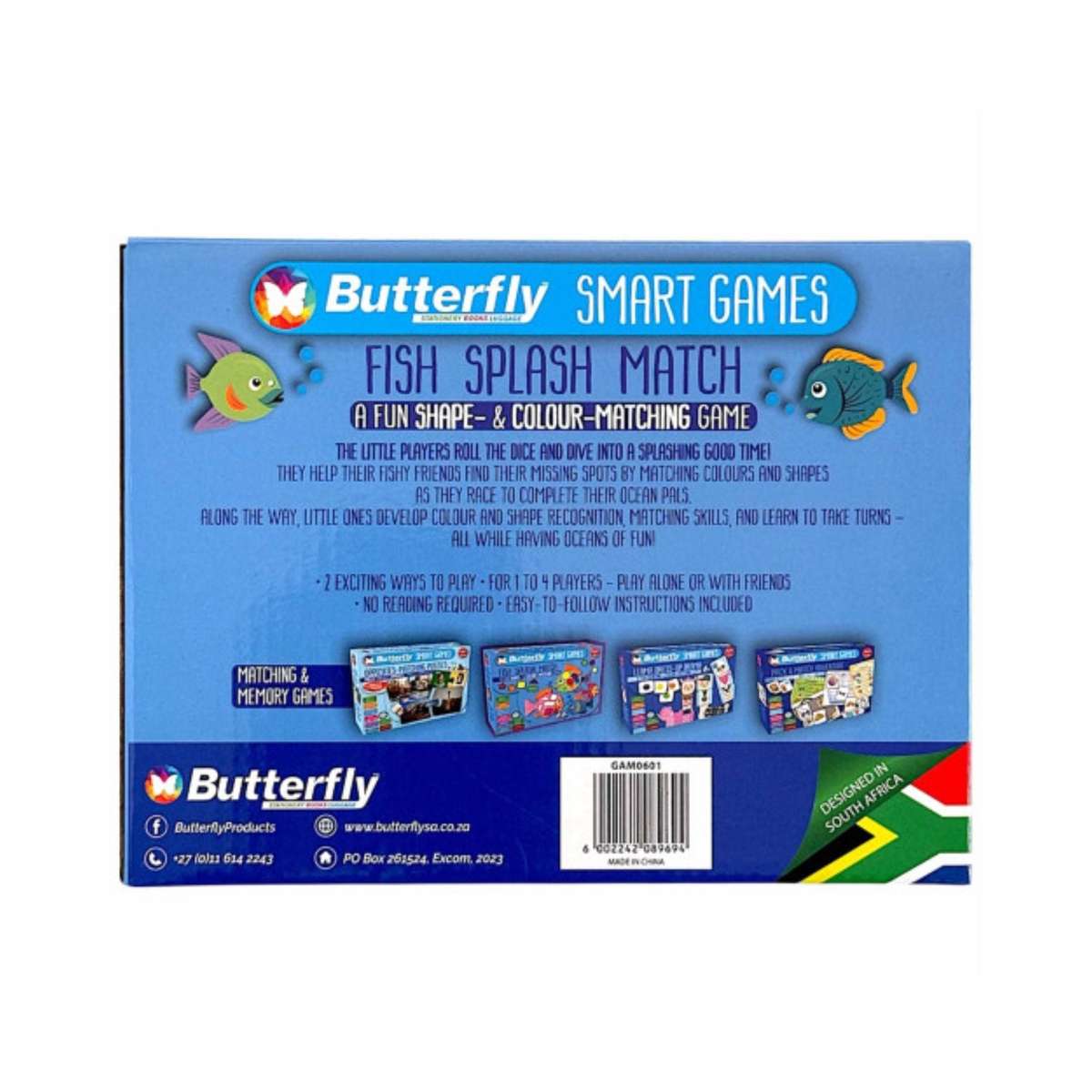 Butterfly Smart Games - Fish Splash Match