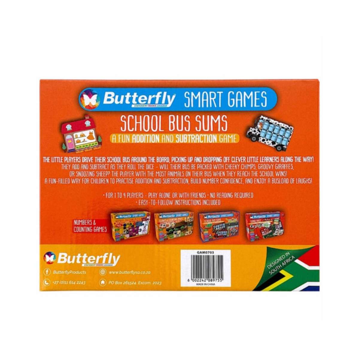 Butterfly Smart Games School Bus Sums
