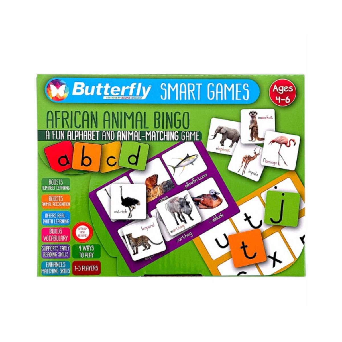 Butterfly Smart Games - African Animal Bingo