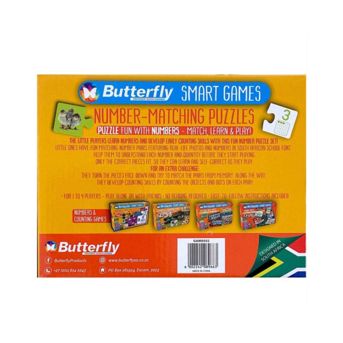 Butterfly Smart Games: Number-Matching Puzzles
