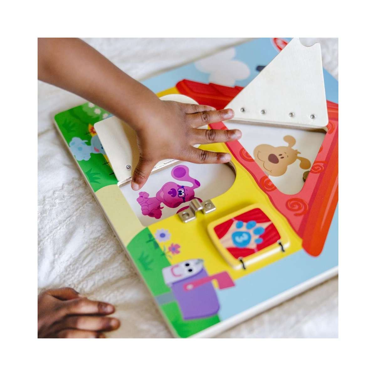 Melissa & Doug Blues Clues Wooden Lift-the-Flap Activity Board