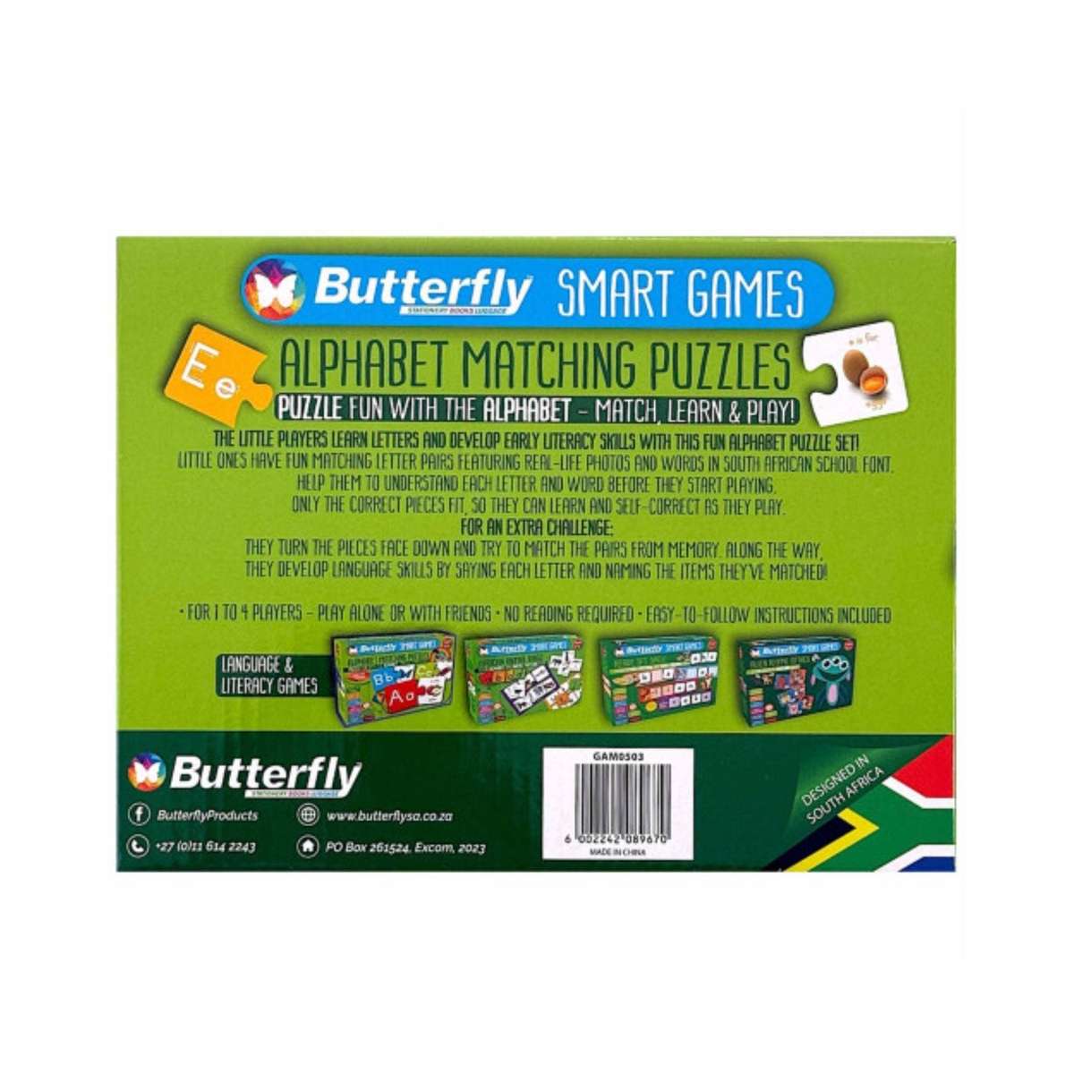 Butterfly Smart Games - Alphabet Matching Puzzles