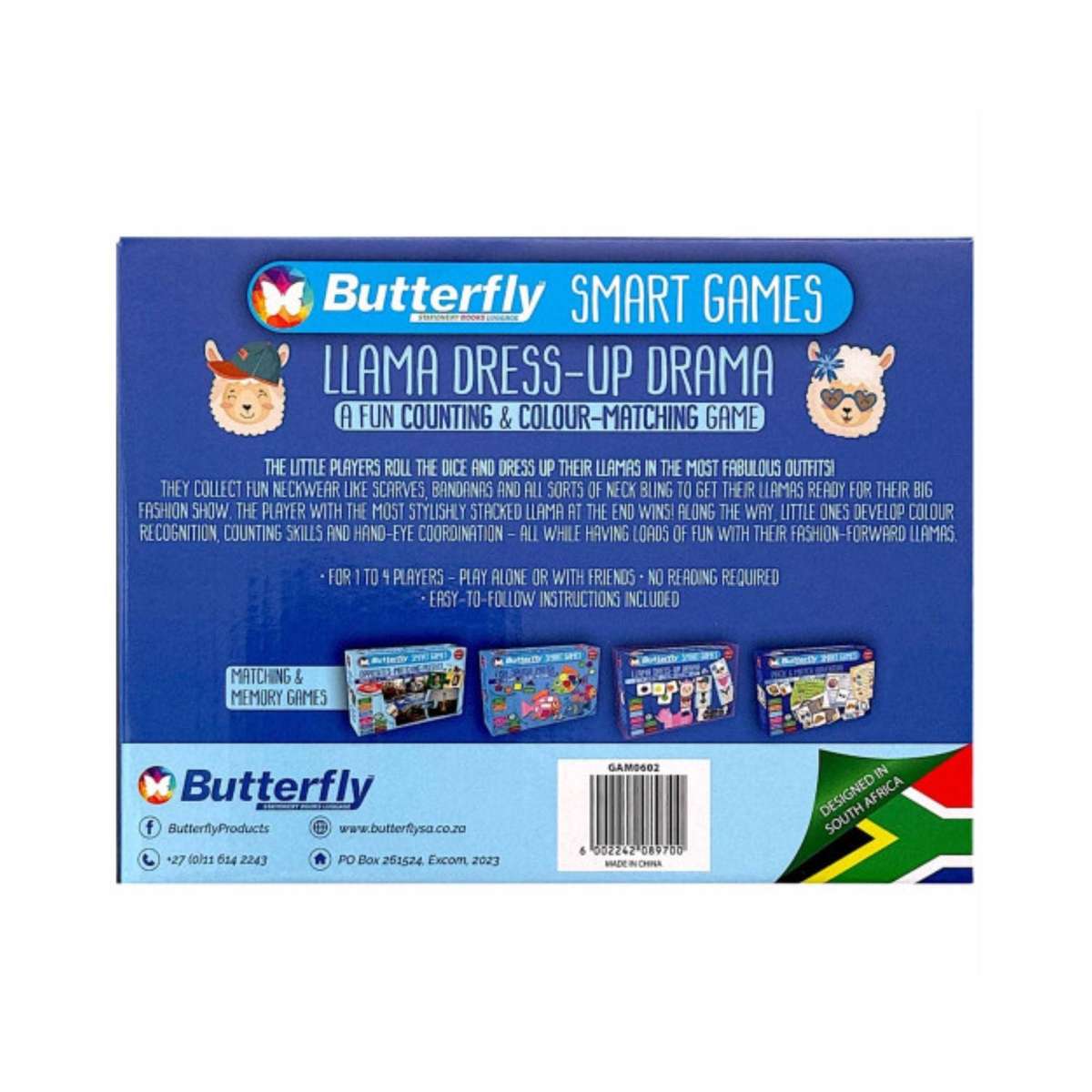 Butterfly Smart Games - Llama Dress-Up Drama