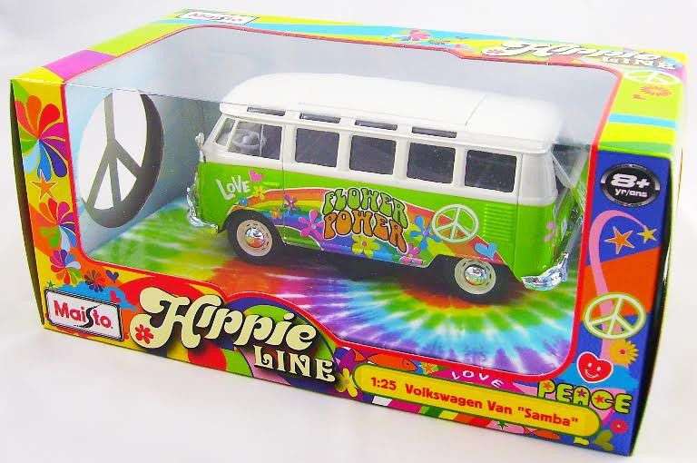 Maisto Die-Cast Model - Hippie Line VW Samba Van Scale 1:25