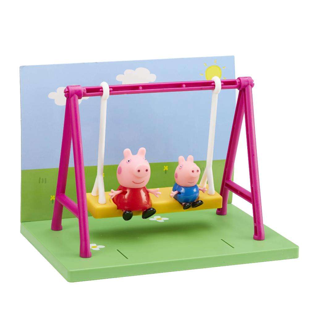 Peppa Pig Twin Figure Pack Outdoor Swing Playset