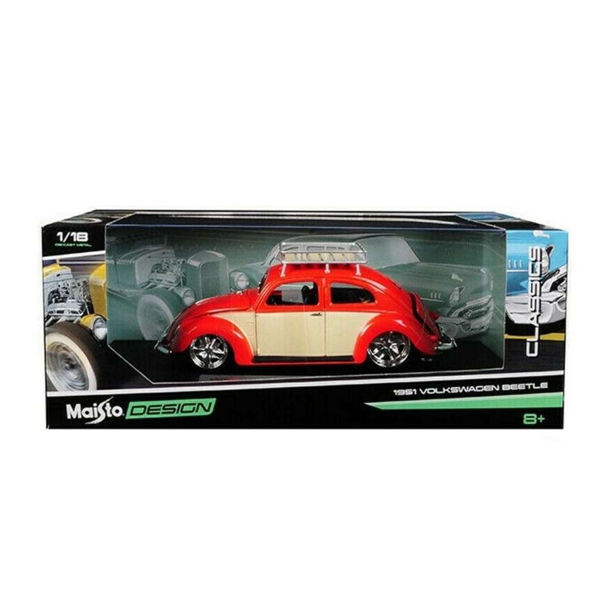 Maisto 1/18 Volkswagen Beetle 1951 Design Orange