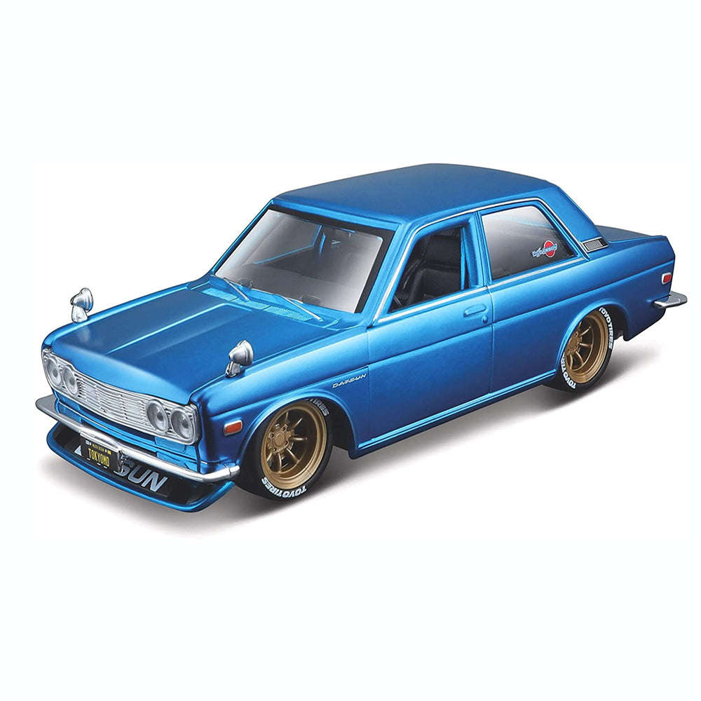 Maisto 1971 Datsun 510 Matt Candy Blue "Tokyo Mod" 1/24