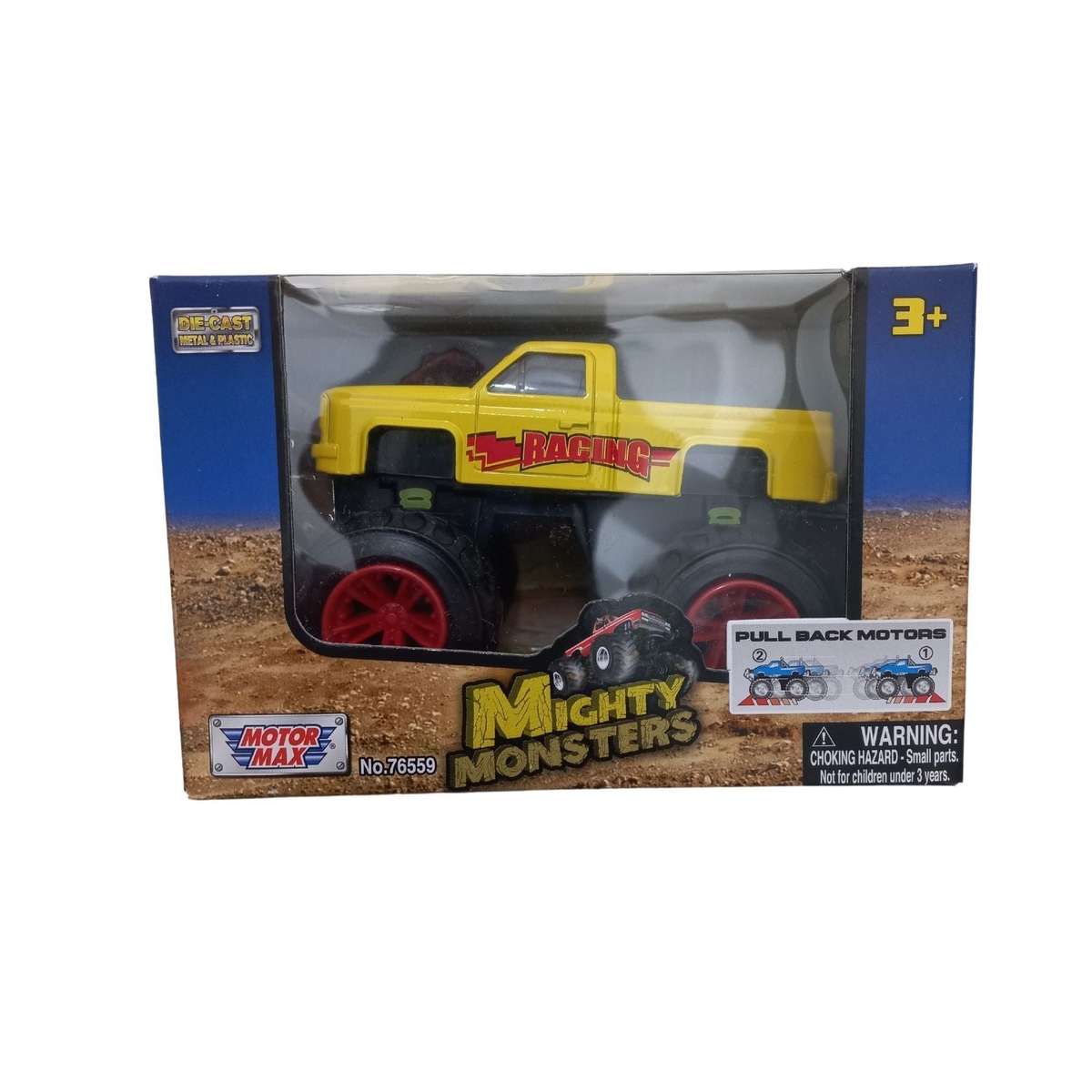 Motormax Mighty Monsters 5" Pull Back Monster Vehicle - Yellow