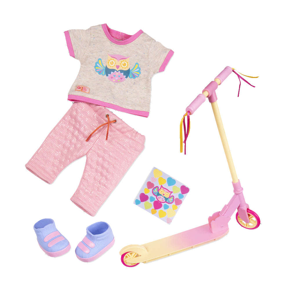 Our Generation Deluxe Scooter Outfit Owl Be Cruisin
