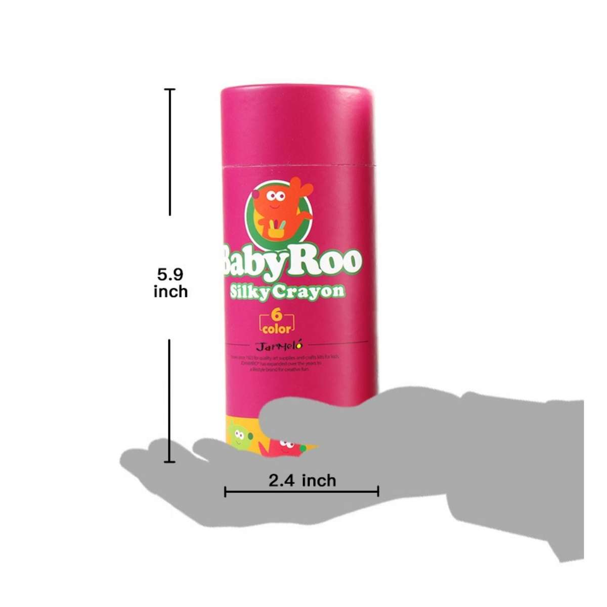 Jar Mel Silky Washable Crayon - Baby Roo 6 Colours