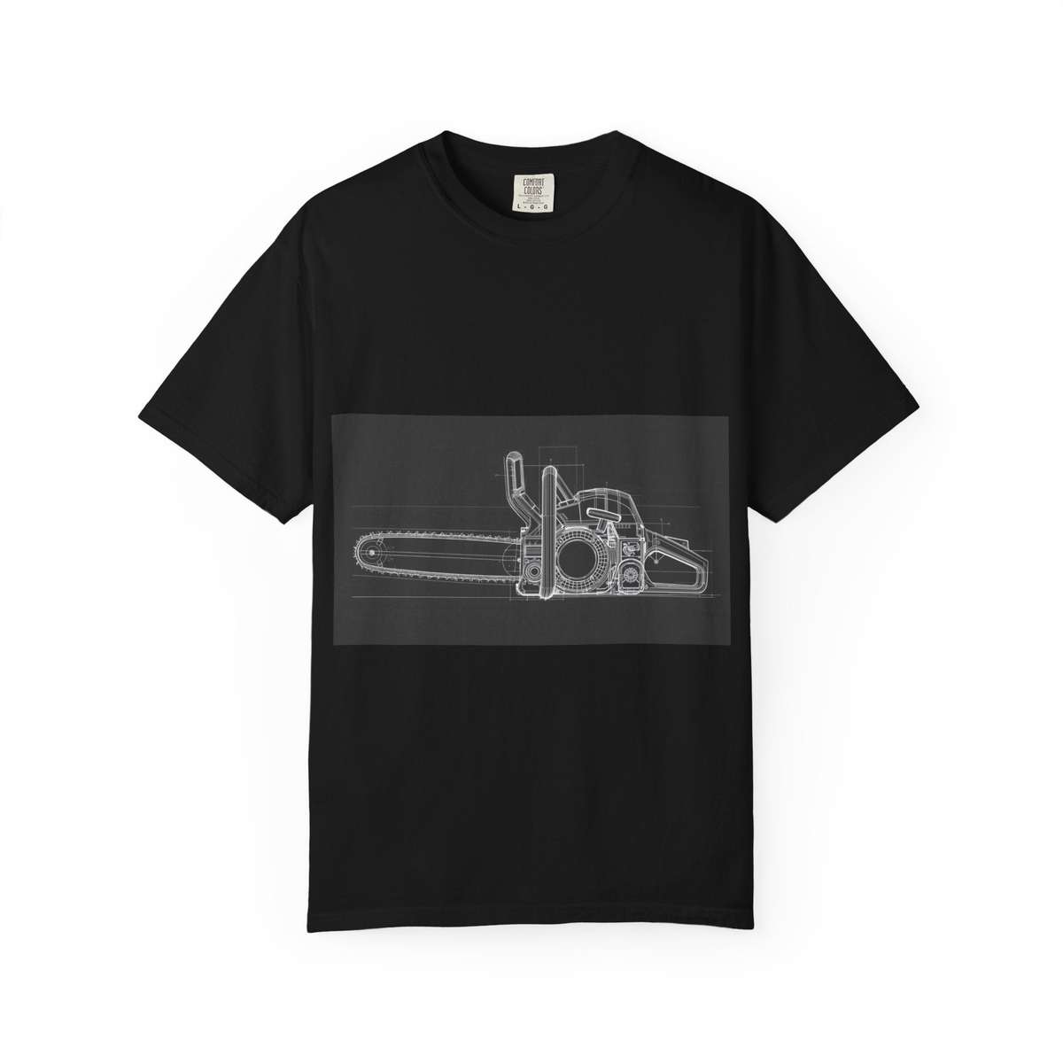 Chainsaw Blueprint T-Shirt â Vintage Mechanics Graphic Tee