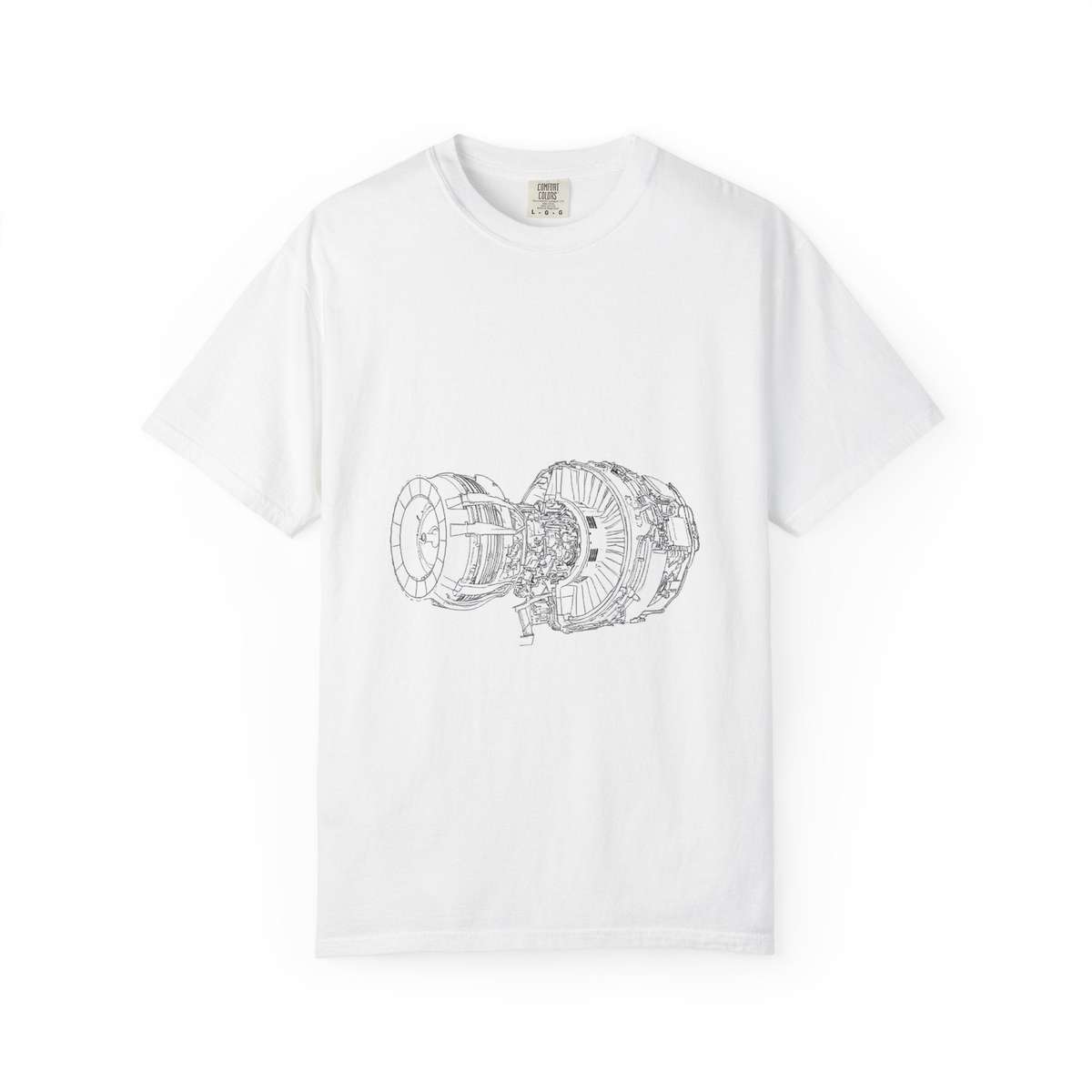 Boeing 737 Engine T Shirt Airplane Line Art Graphic Tee Aviation Enthusiast Pilot Gift Apparel
