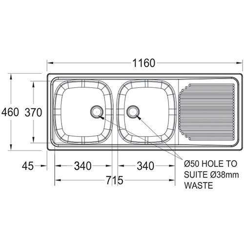 Projectline PLN621 Inset Sink