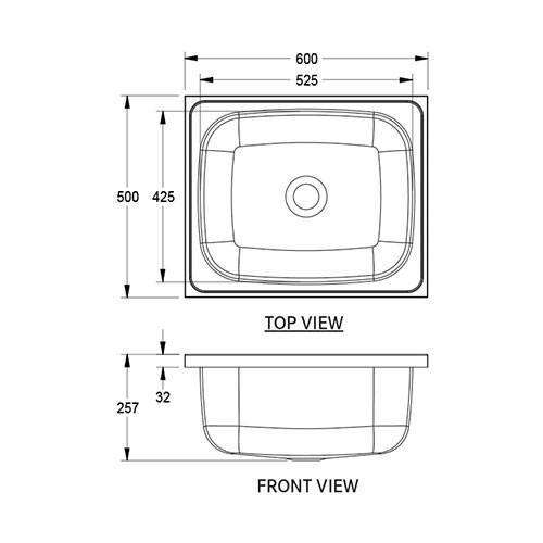 Luxtub DLT Inset Stainless Steel Wash Trough