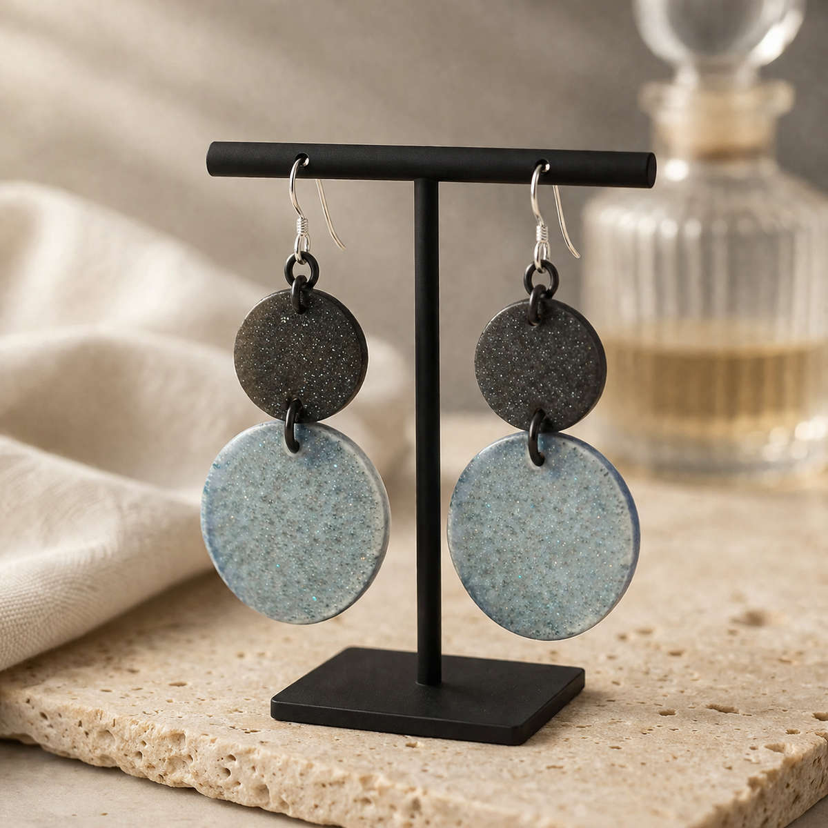 Beautiful elegance. A hypo-allergenic handmade earring.You know you deserve this set, so make it ...