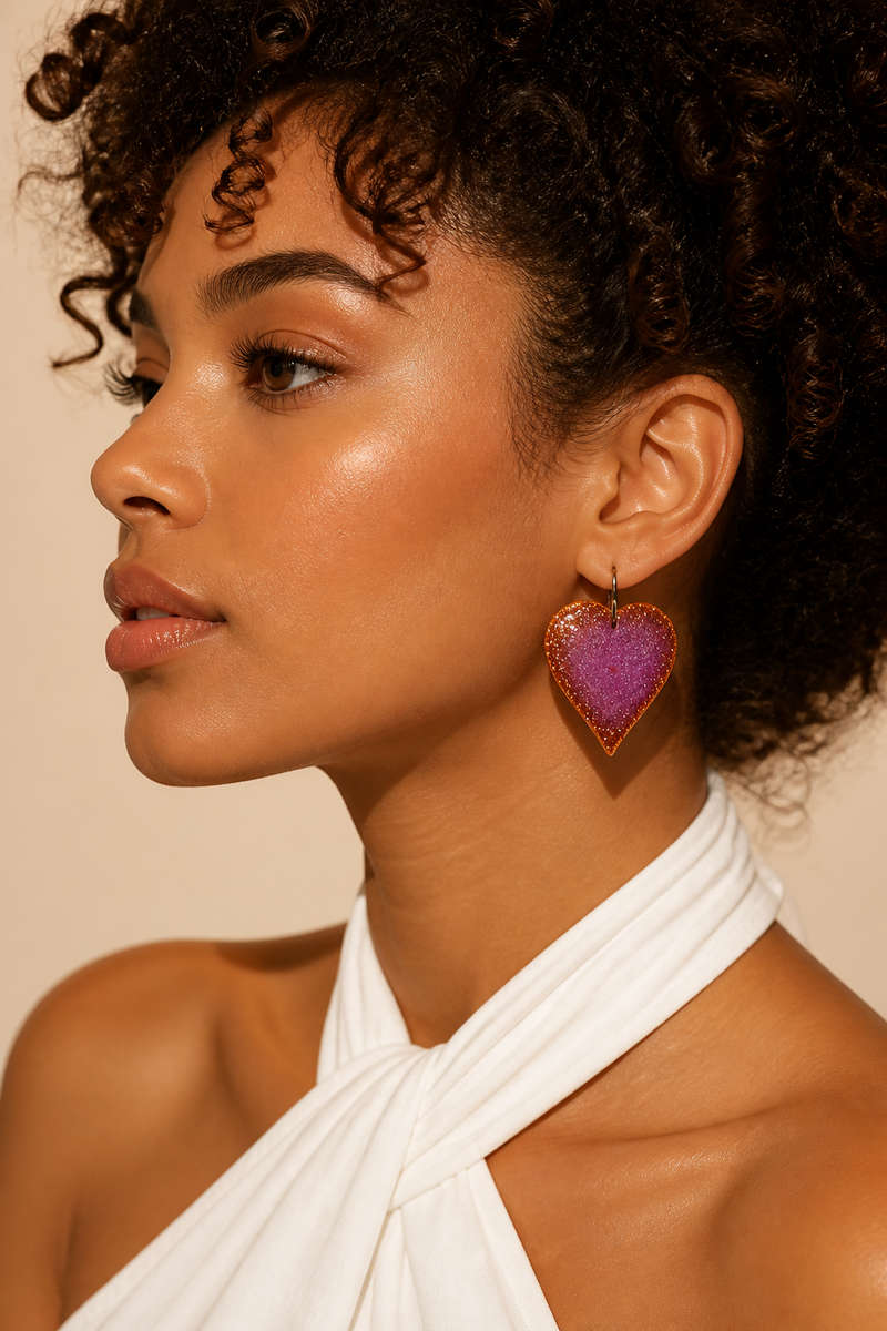 Funky unique handmade earring for one classy lady ! Turn heads with this set . You deserve it !  ...