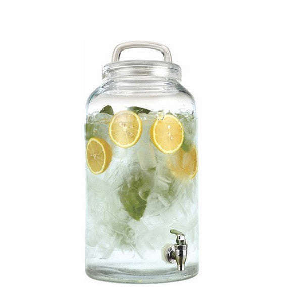 Beverage dispenser with glass lid 8.5LTR