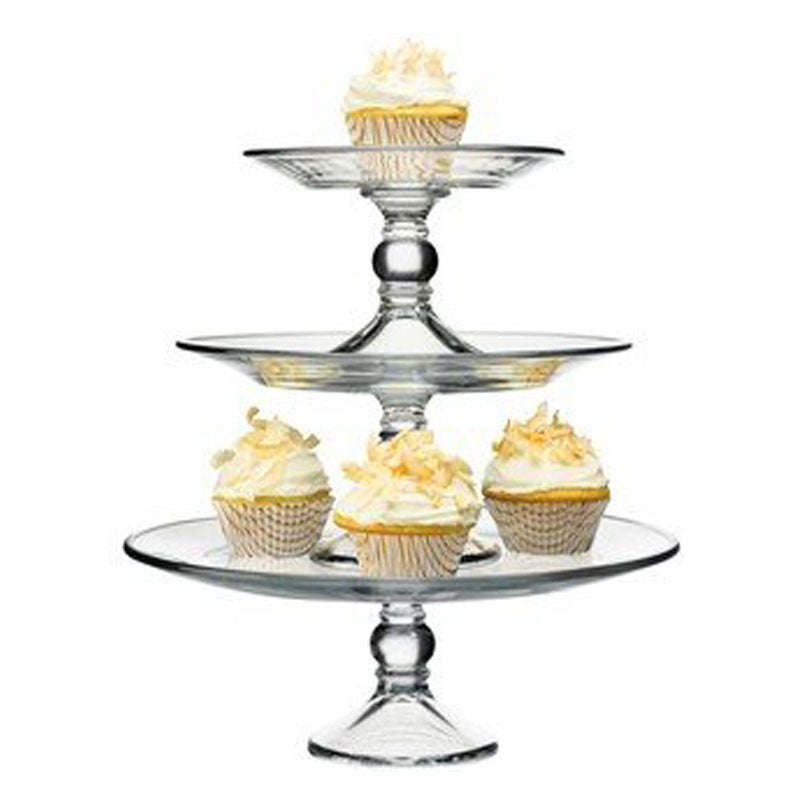 3 Tier Glass Cake Stand