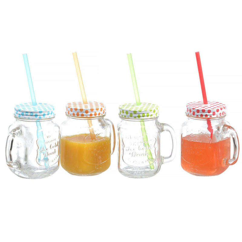 Mason Jar 4PC Asst Colour Check Lids