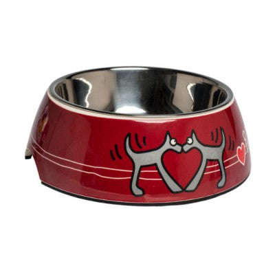 Rogz Dog Bubble Bowlz ¿ 2 in 1 - Medium / RedHeart