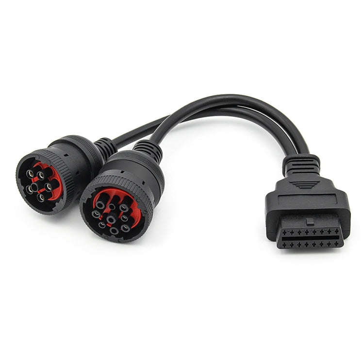 J1708 J1939 6Pin/9Pin to OBD2 16Pin Car Diagnostic Adapter Cable