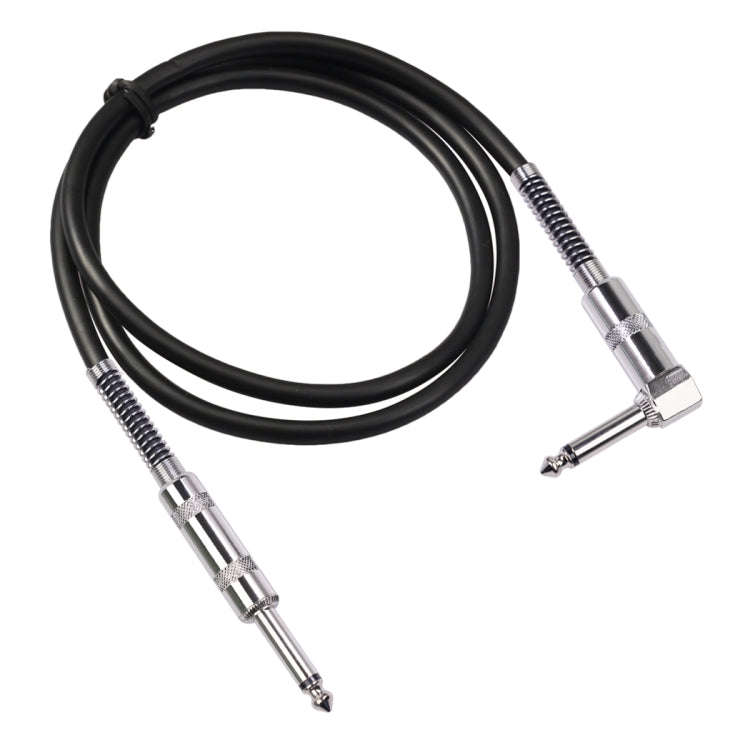 6.35mm Guitar Audio Cable  Straight to Elbow