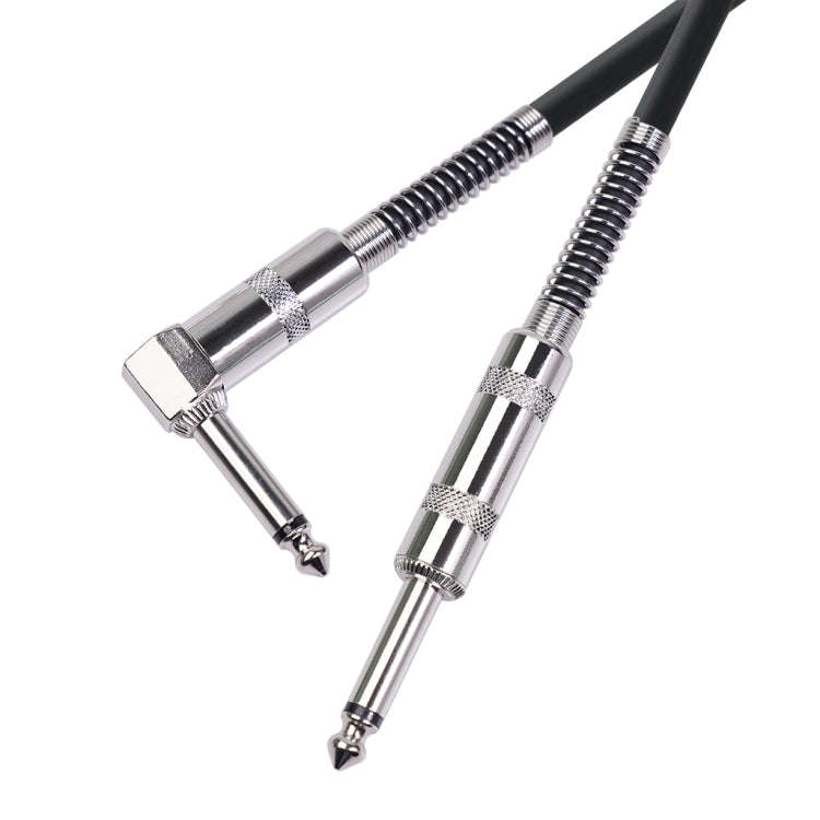 6.35mm Guitar Audio Cable  Straight to Elbow