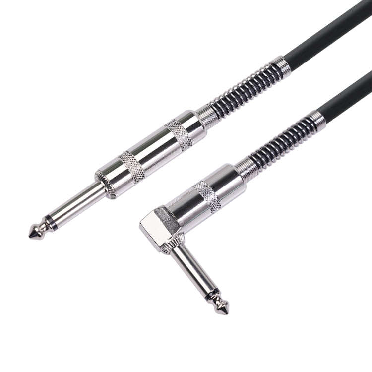 6.35mm Guitar Audio Cable  Straight to Elbow